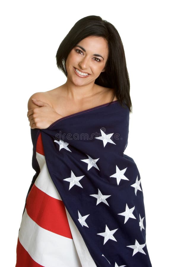 American Flag Woman stock photo. Image of patriot, person 5898742