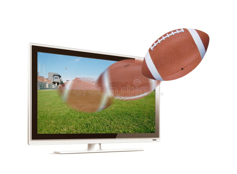 American football in tv stock illustration. Illustration of detail 13515505