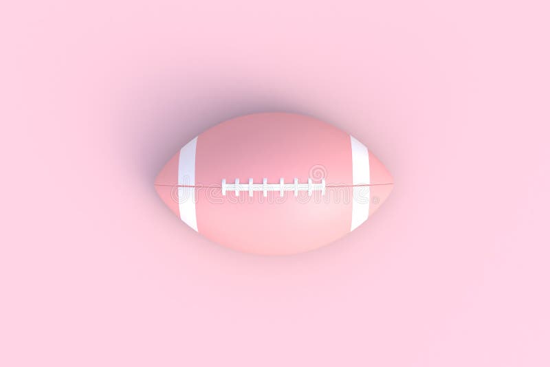 American Football Abstract Minimal Pink Background Stock Illustration