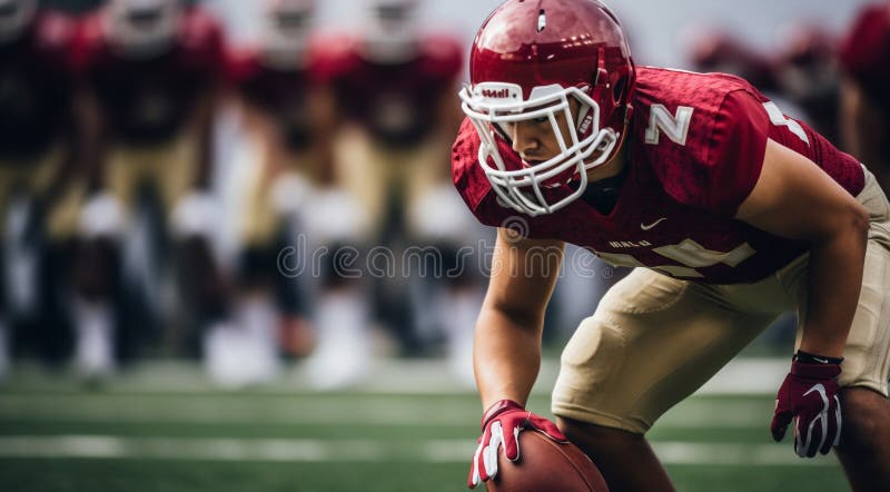 american football player kicking ball, american football ball in action, close-up of american football player, american football scene in the stadium, rugby ball