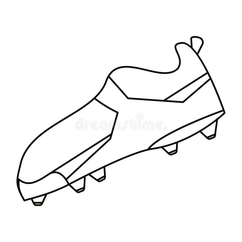Premium Vector  Vector line drawing sketch soccer or football shoe vector  illustrations