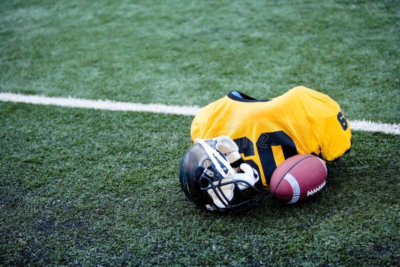 American Football Equipment Stock Photo Image of strap, athletics