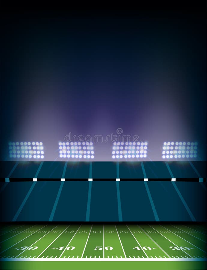 American Football Field Stadium Background Illustration