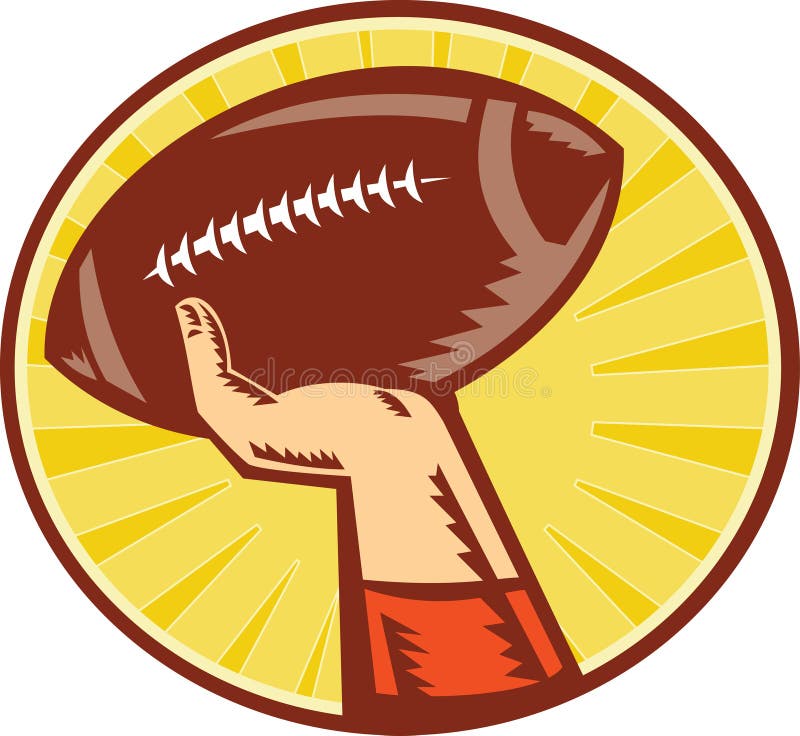 Throwing football stock illustration. Illustration of position 49032873