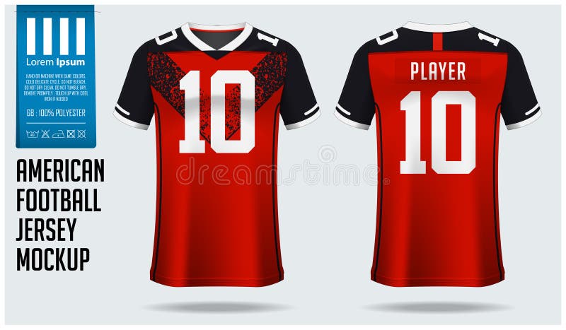 Download American Football Jersey Mockup Template Design For Sport Club Football T Shirt Sport Front View And Back View Vector Stock Vector Illustration Of American Back 171738258 Free Mockups