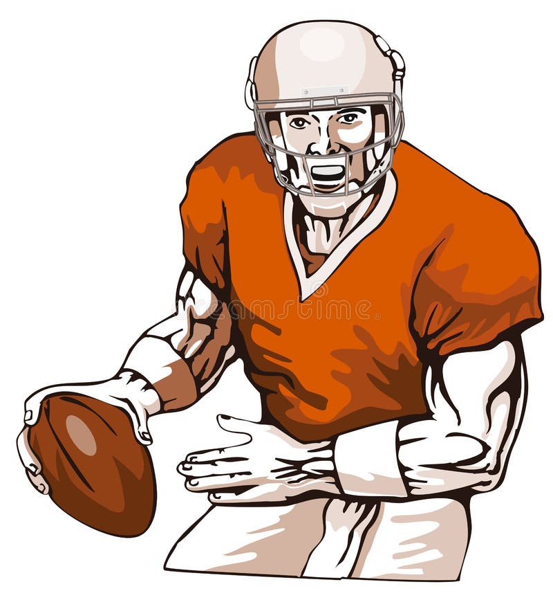 American football pass orange