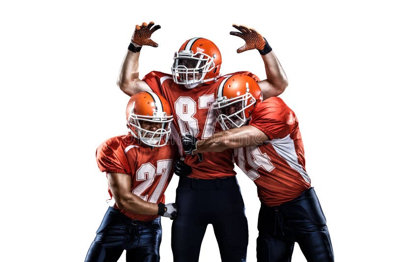 American football player in action white isolated royalty free stock image American football player in action white isolated royalty free stock image