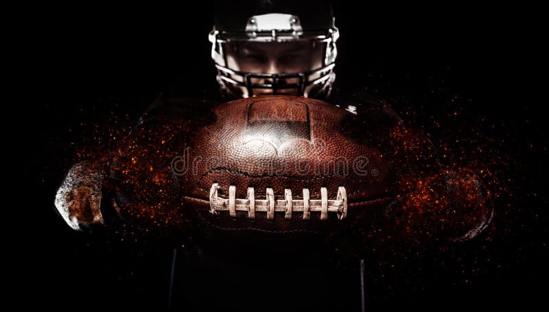 American Football Player, Athlete in Helmet with Ball on Black Background. Sport Wallpaper with Copyspace. Stock Photo - Image of athlete, creative: 131457020 American Football Player, Athlete in Helmet with Ball on Black Background. Sport Wallpaper with Copyspace. Stock Photo - Image of athlete, creative: 131457020