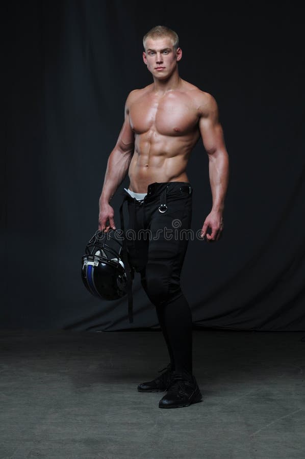 American football player stock photo. Image of football 97729152
