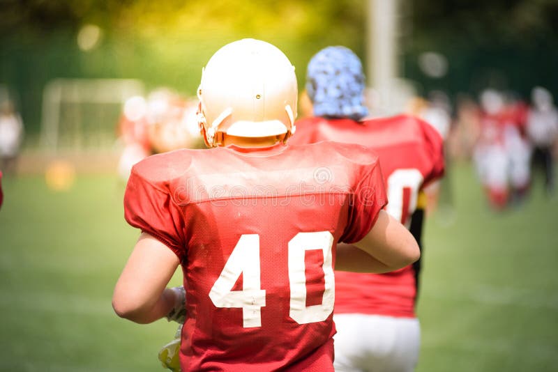 American football players in action stock image American football players in action stock image