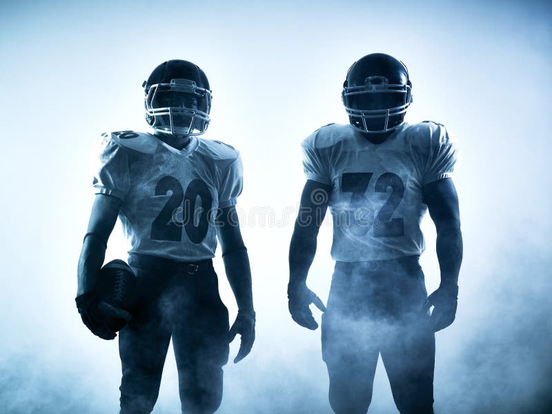 Image Of Two Football Players At Stadium Stock Photo, Picture and Royalty  Free Image. Image 21438814.