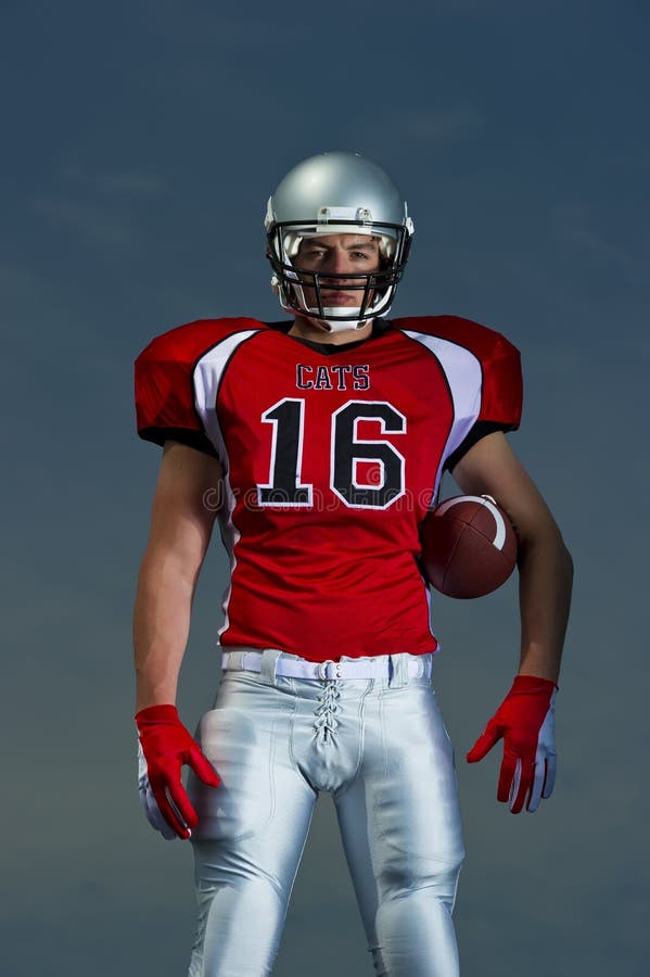 An American Football Quarterback Portrait Stock Image - Image of