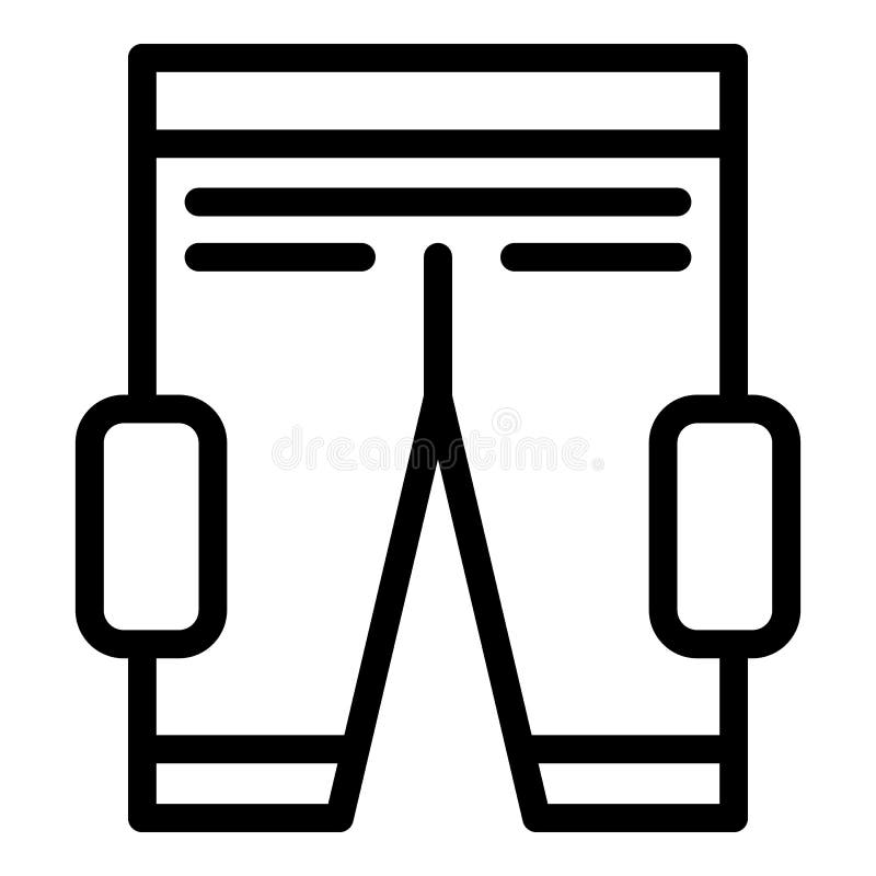 Shorts icon, outline style stock vector. Illustration of sign - 82593506