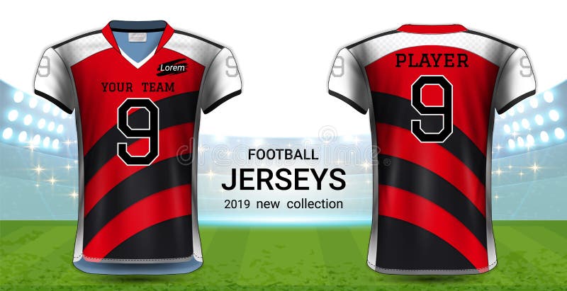 Download American Football Or Soccer Jerseys Uniforms, Realistic ...