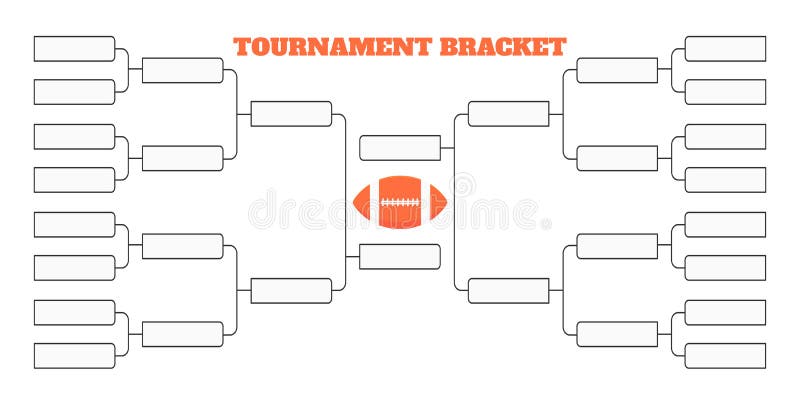 American Football Team Tournament Bracket Championship Template Flat Style Design Vector Illustration American Football Team 211219214 