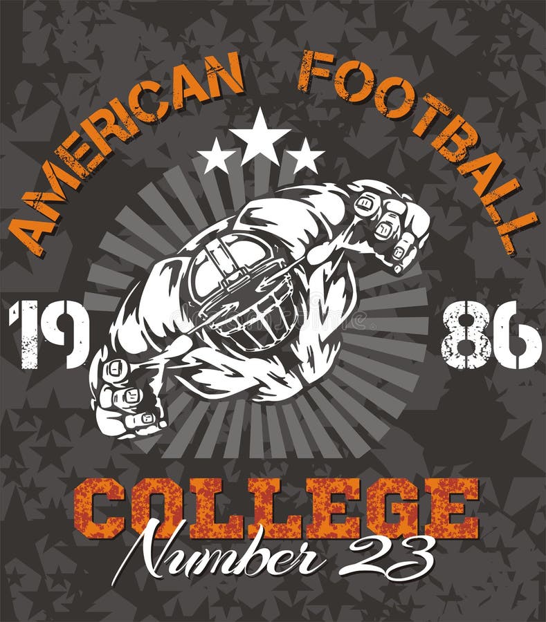 American Football - vector illustration for t-