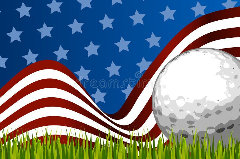 American Golf Background Ball Stock Illustration - Illustration of golf ...