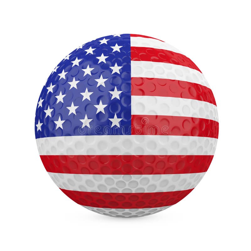American Golf Ball Isolated Stock Illustration Illustration Of Ball States 130482005