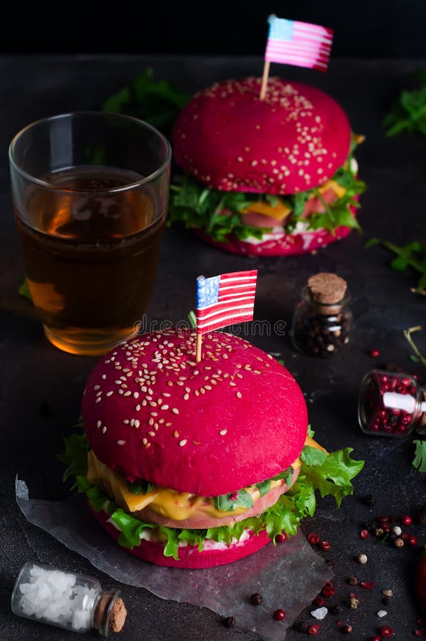 American grilled hamburger stock photo. Image of lettuce - 185342214