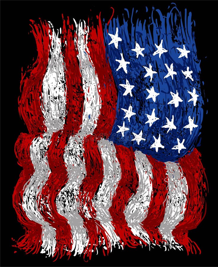 American grunge flag stock illustration American grunge flag stock illustration