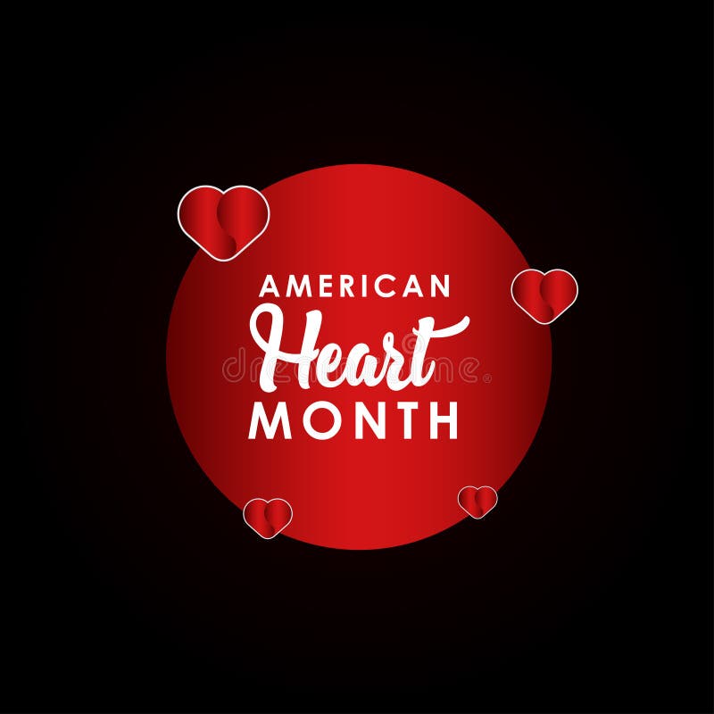 American Heart Month For Celebrate Moment Background Stock Illustration