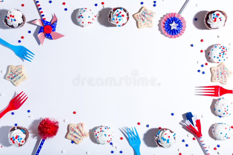 American Holiday Theme with Desserts Stock Photo Image of food, july