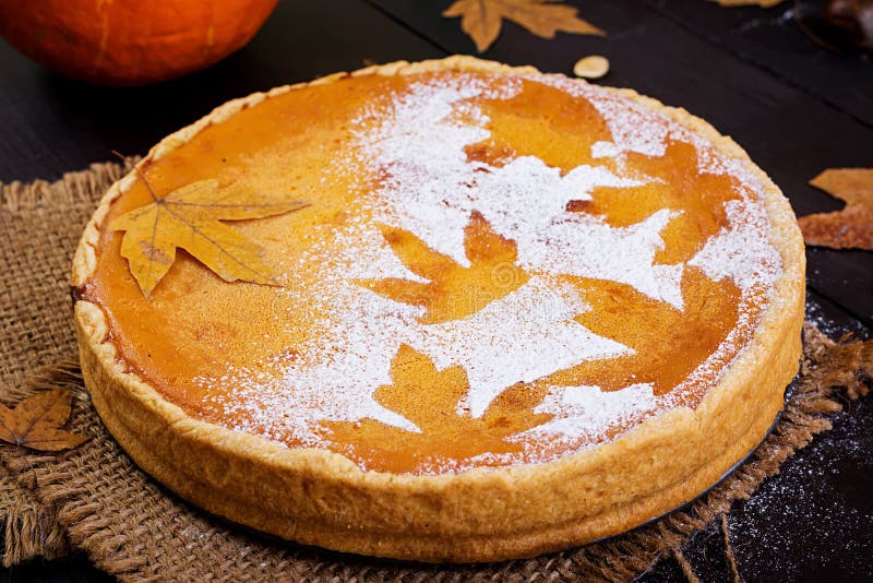 American homemade pumpkin pie with cinnamon and nutmeg royalty free stock photos American homemade pumpkin pie with cinnamon and nutmeg royalty free stock photos
