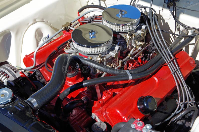 American Classic Car Hot Rod Engine Stock Image Image of engine