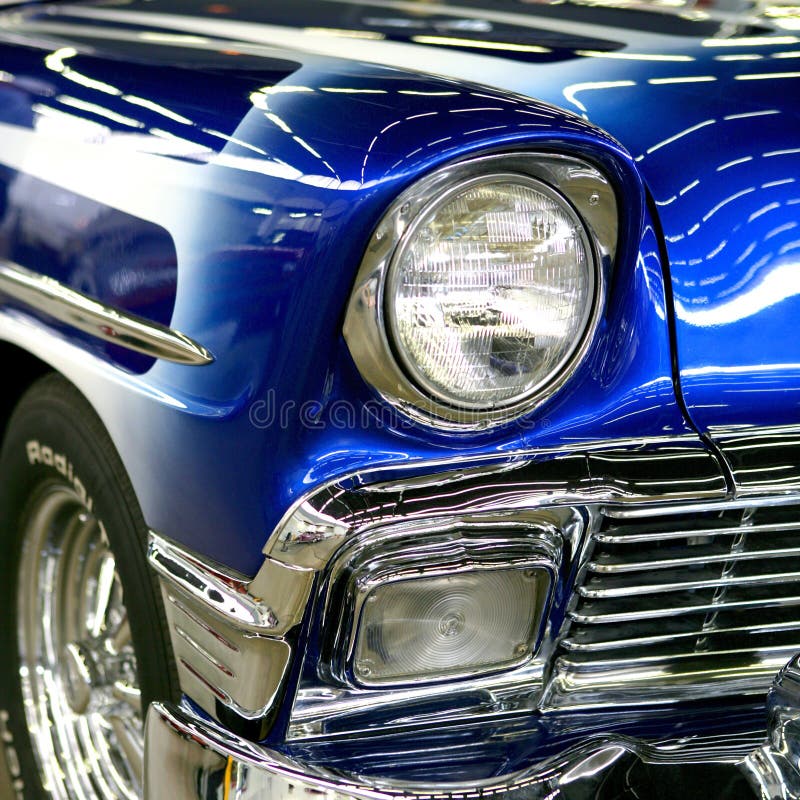 Classic American hotrod in blue. Body cam stock images, royalty-free photos and pictures
