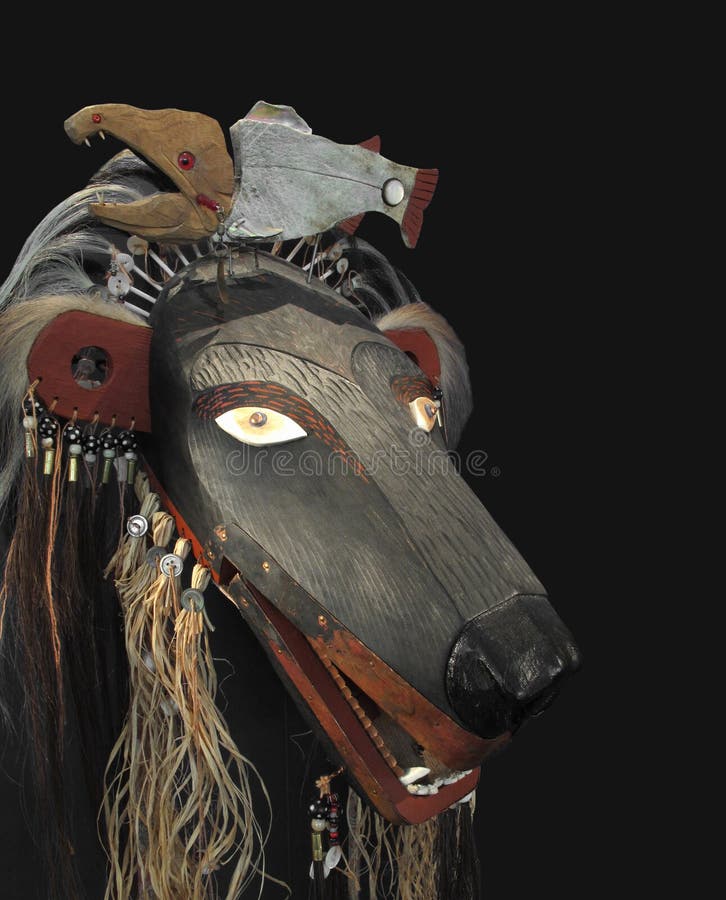 American Indian Bear Mask Isolated. Stock Photo - Image of traditional,  animal: 32954942