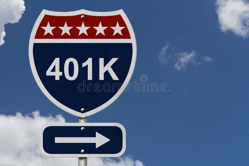 American 401K Highway Road Sign royalty free stock photography