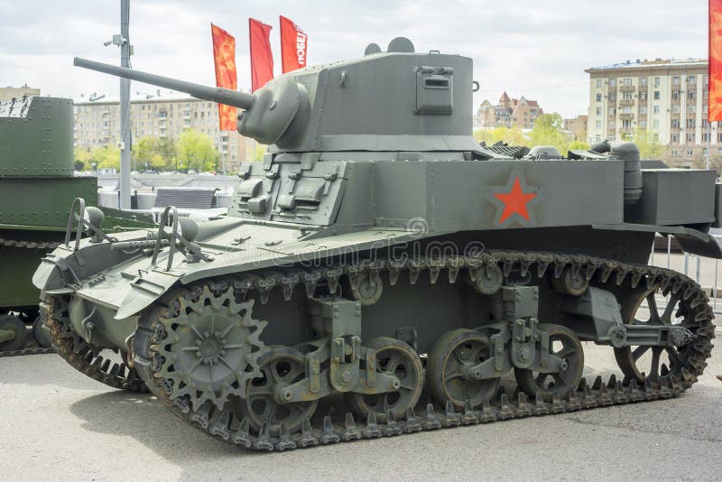 American light tank M3 Stuart 1. City of Moscow.