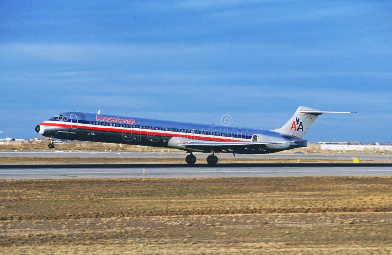 Announced on April 16, 1979, the MD-82 (DC-9-82) was a new MD-80 variant with similar dimensions to those of the MD-81 but equipped with more powerful engines. The MD-82 was intended for operation from 'hot and high' airports but also offered greater payload range when in use at 'standard' airfields.[61] American Airlines was the world's largest operator of the MD-82, with at one point over 300 MD-82s in the fleet.Originally certified with 20,000 lbf (89 kN) thrust JT8D-217s, a -217A-powered MD-82 was certified in mid-1982 and became available that year. The new version featured a higher MTOW (149,500 lb (67,800 kg), while the JT8D-217As had a guaranteed take-off thrust at temperatures up to 29 �C (84 �F) or 5,000 ft (1,500 m) altitude. The JT8D-217C engines were also offered on the MD-82, giving improved Thrust specific fuel consumption (TSFC). Several operators took delivery of the -219-powered MD-82s, while Balair ordered its MD-82s powered by the lower-thrust -209 engine.[11][page needed][58]The MD-82 features an increased standard MTOW initially to 147,000 lb (66,700 kg), and this was later increased to 149,500 lb (67,800 kg). Standard fuel capacity is the same as that of the MD-81, 5,840 US gal (22,100 L), and typical range with 155 passengers is 2,050 nmi (3,800 km). Announced on April 16, 1979, the MD-82 (DC-9-82) was a new MD-80 variant with similar dimensions to those of the MD-81 but equipped with more powerful engines. The MD-82 was intended for operation from 'hot and high' airports but also offered greater payload range when in use at 'standard' airfields.[61] American Airlines was the world's largest operator of the MD-82, with at one point over 300 MD-82s in the fleet.Originally certified with 20,000 lbf (89 kN) thrust JT8D-217s, a -217A-powered MD-82 was certified in mid-1982 and became available that year. The new version featured a higher MTOW (149,500 lb (67,800 kg), while the JT8D-217As had a guaranteed take-off thrust at temperatures up to 29 �C (84 �F) or 5,000 ft (1,500 m) altitude. The JT8D-217C engines were also offered on the MD-82, giving improved Thrust specific fuel consumption (TSFC). Several operators took delivery of the -219-powered MD-82s, while Balair ordered its MD-82s powered by the lower-thrust -209 engine.[11][page needed][58]The MD-82 features an increased standard MTOW initially to 147,000 lb (66,700 kg), and this was later increased to 149,500 lb (67,800 kg). Standard fuel capacity is the same as that of the MD-81, 5,840 US gal (22,100 L), and typical range with 155 passengers is 2,050 nmi (3,800 km)