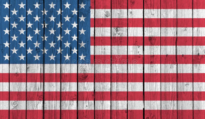 American national flag on old wood background stock photo American national flag on old wood background stock photo