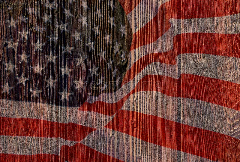 American national flag with a wooden texture. USA national symbol. American national flag with a wooden texture. USA national symbol.