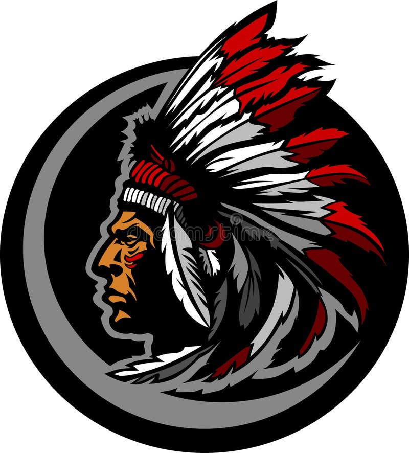 American Native Indian Chief Mascot Head Graphic vector illustration American Native Indian Chief Mascot Head Graphic vector illustration
