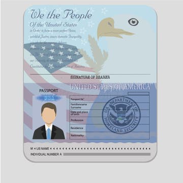 American Passport Template Stock Illustrations 312 American Passport