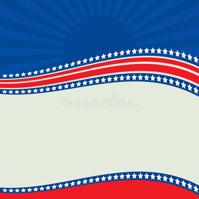 American Patriotic border, background, with stars stock illustration American Patriotic border, background, with stars stock illustration