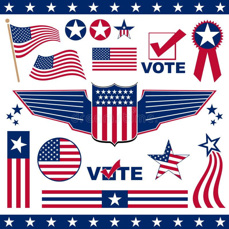 American patriotic elements royalty free illustration