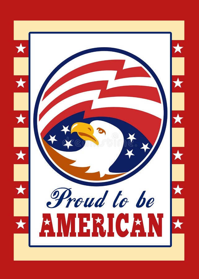 American Proud Eagle Poster Greeting Card