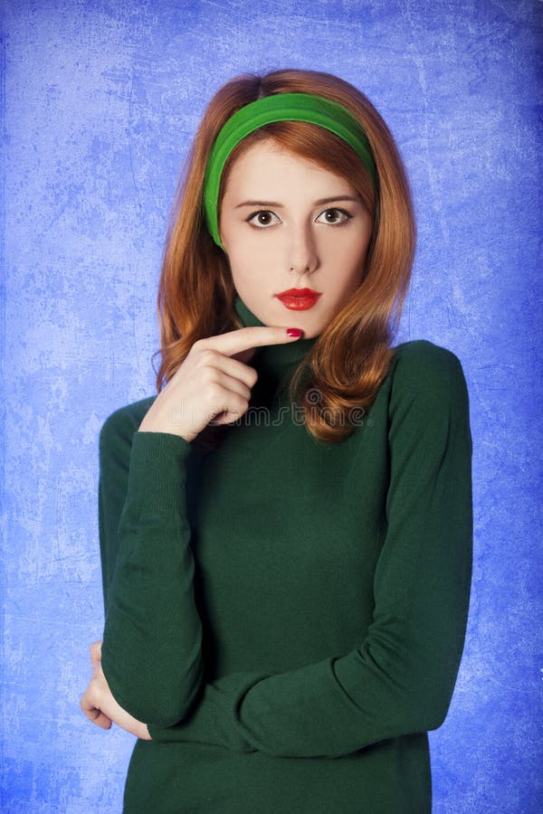 American redhead girl.