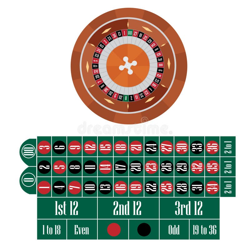 Roulette table stock illustration. Illustration of roulette 21535980