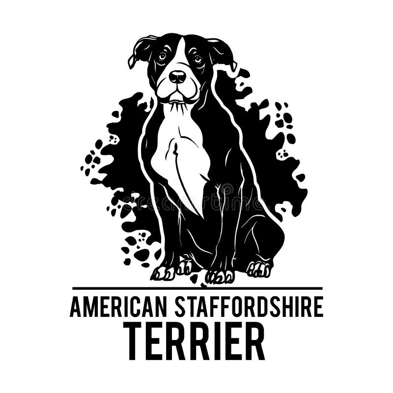 Download American Staffordshire Terrier Dog Happy Face Paw Puppy Pup Pet Clip Art K 9 Cop Police Logo Svg Png Clipart Vector Stock Vector Illustration Of Emblem Cheerful 201858689