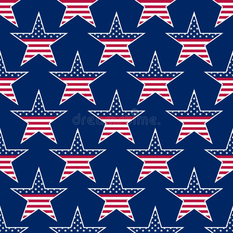 American Flag Seamless Pattern Stock Illustrations 4,672 American