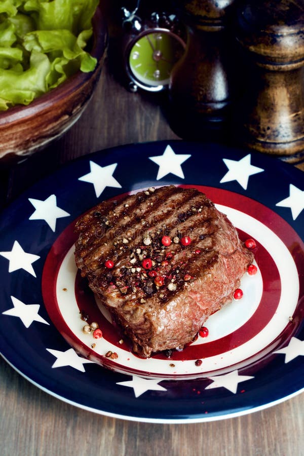 American steak stock image. Image of grill, barbecue - 45619127