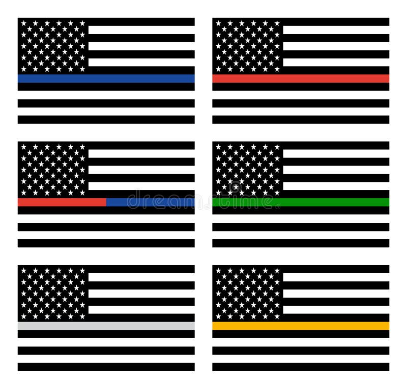 Download First Responder Support Flags Illustration Stock Vector ...