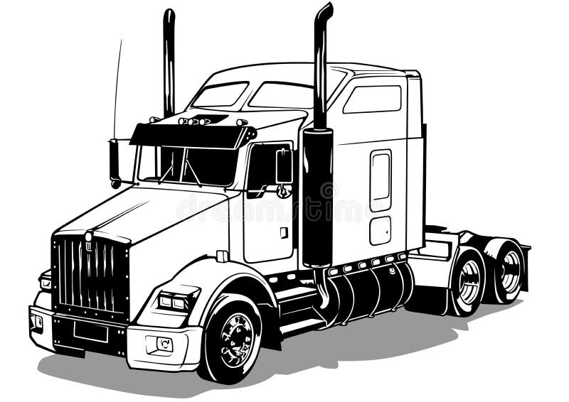 American Truck stock vector. Illustration of vector, black - 67639656