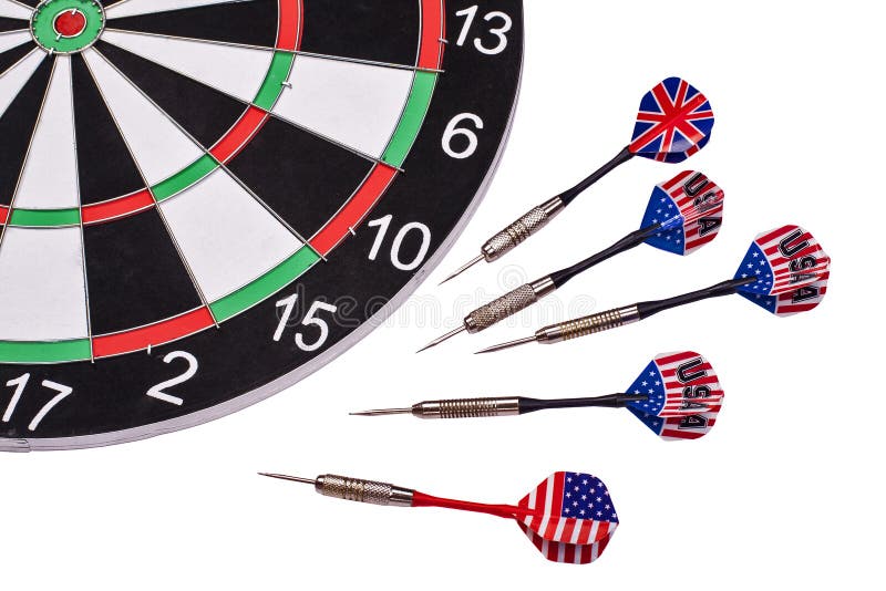 American and UK Dart on a White Background Stock Photo Image of economy, power 89966506
