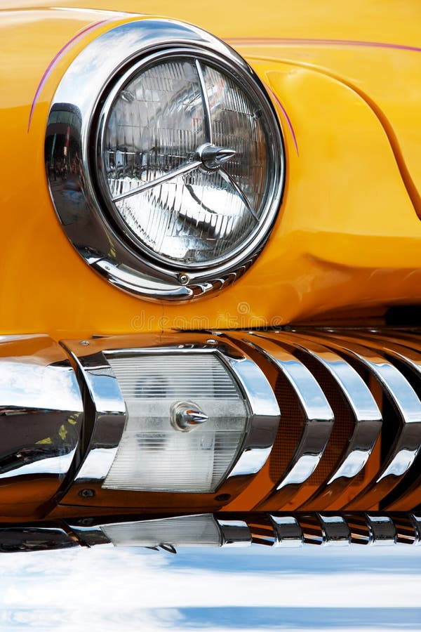 American Vintage Car, Close-up of Front Detail