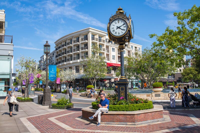 Glendale, CA: May 8, 2018: The Americana at Brand, a luxurious retail and entertainment-based shopping center in Glendale. The Americana at Brand was started by developer Rick Caruso. Glendale, CA: May 8, 2018: The Americana at Brand, a luxurious retail and entertainment-based shopping center in Glendale. The Americana at Brand was started by developer Rick Caruso.